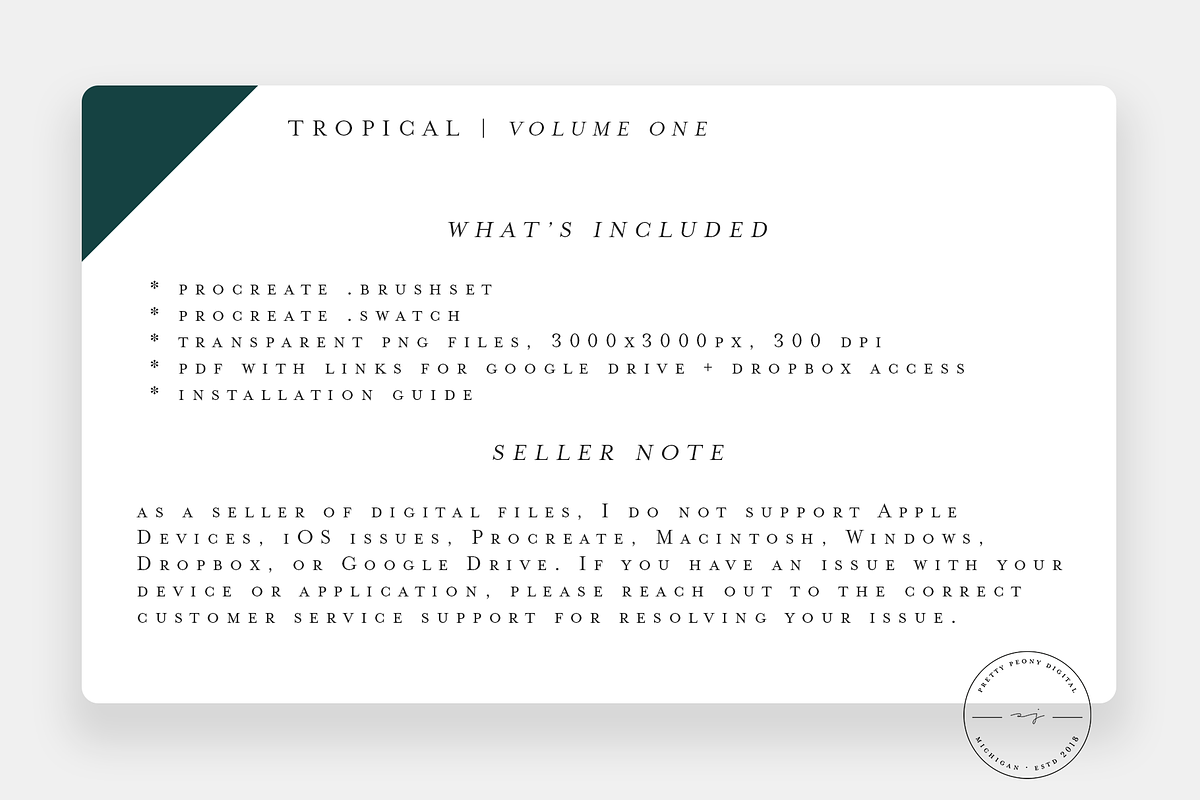 20 Tropical Stamps for Procreate, a Brush Add-On by SorrDesign (Photo 5 of 5)