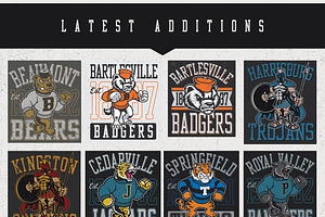 Vintage Mascot Vector Bundle