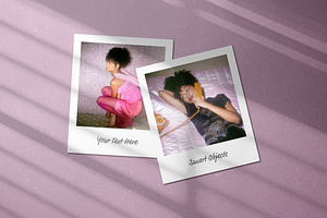 Instant Photo Mockup Overlap Layout, a Pens & Pencil Mockup by Design Squad