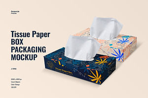 Tissue Paper Box Packaging Mockup