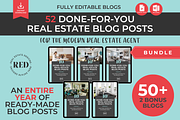 52 DONE FOR YOU REAL ESTATE BLOGS, a Templates & Theme by Jennifer Magri Templates (Thumbnail 1 of 8)