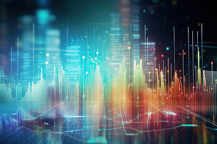Financial stock market graph display, a Photo by SaroStock