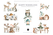 watercolor woodland animal clipart, an Animal Illustration by Pink Studio Art (Thumbnail 6 of 14)