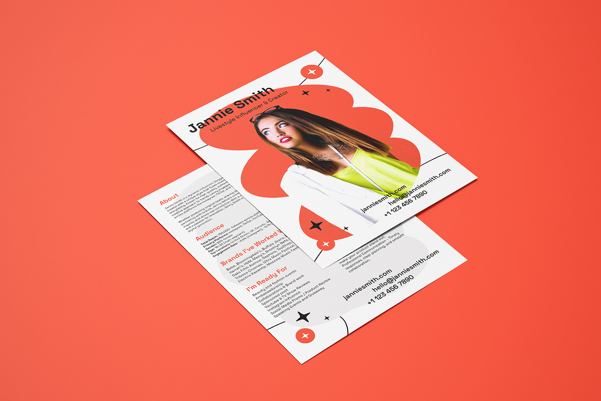 Influencer Media Press Kit / EPK, a Resume Template by vinyljunkie (Photo 6 of 8)