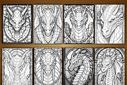 200+ Stained Glass Dragon Book, an Animal Illustration by Ink Gallery (Thumbnail 3 of 5)