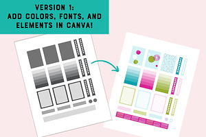 Canva Template Planner Stickers