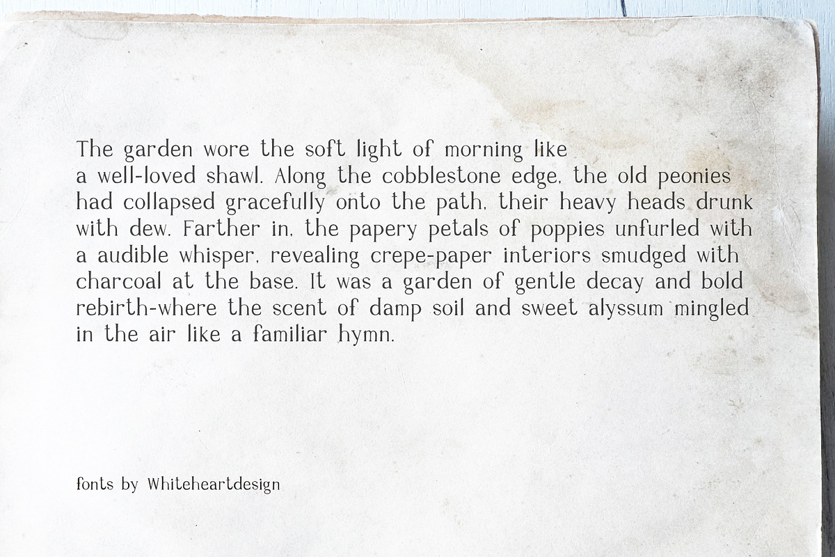 Imperfect Organic Serif Font, a Serif Font by whiteheartdesign (Photo 12 of 12)