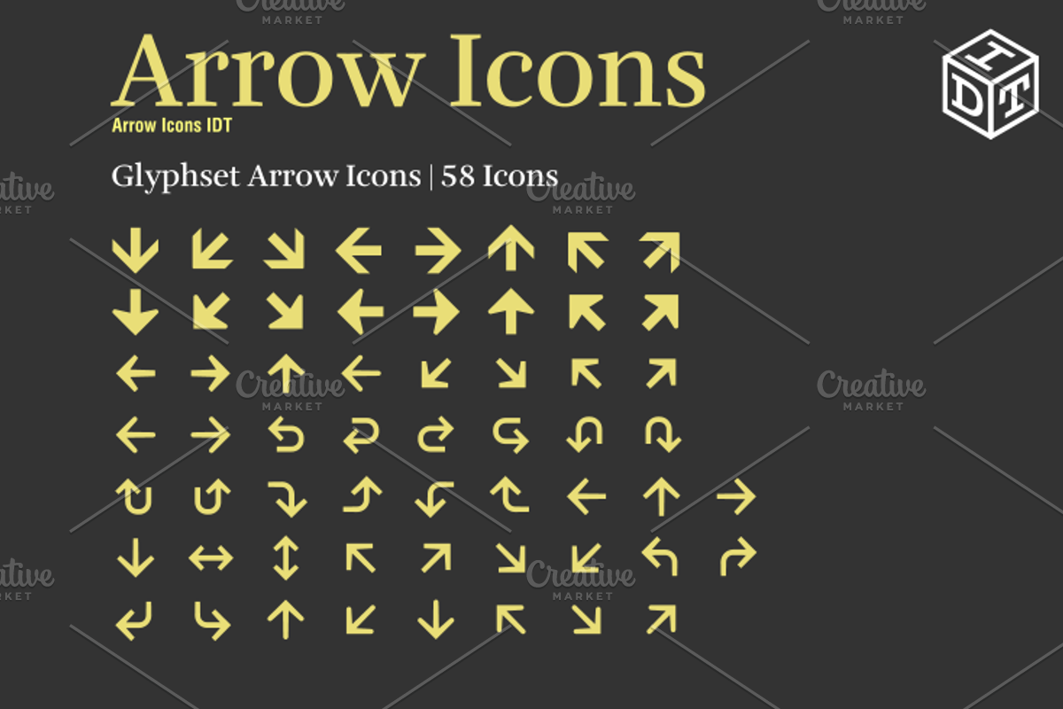 Arrow Icons Font + Web Font(Free)