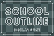 School Outline, a Handwritten Font by Fourteen Letter (Thumbnail 1 of 6)