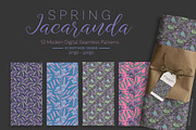 Spring Jacaranda Seamless Patterns, a Pattern Graphic by Sketchbook Designs (Thumbnail 7 of 9)