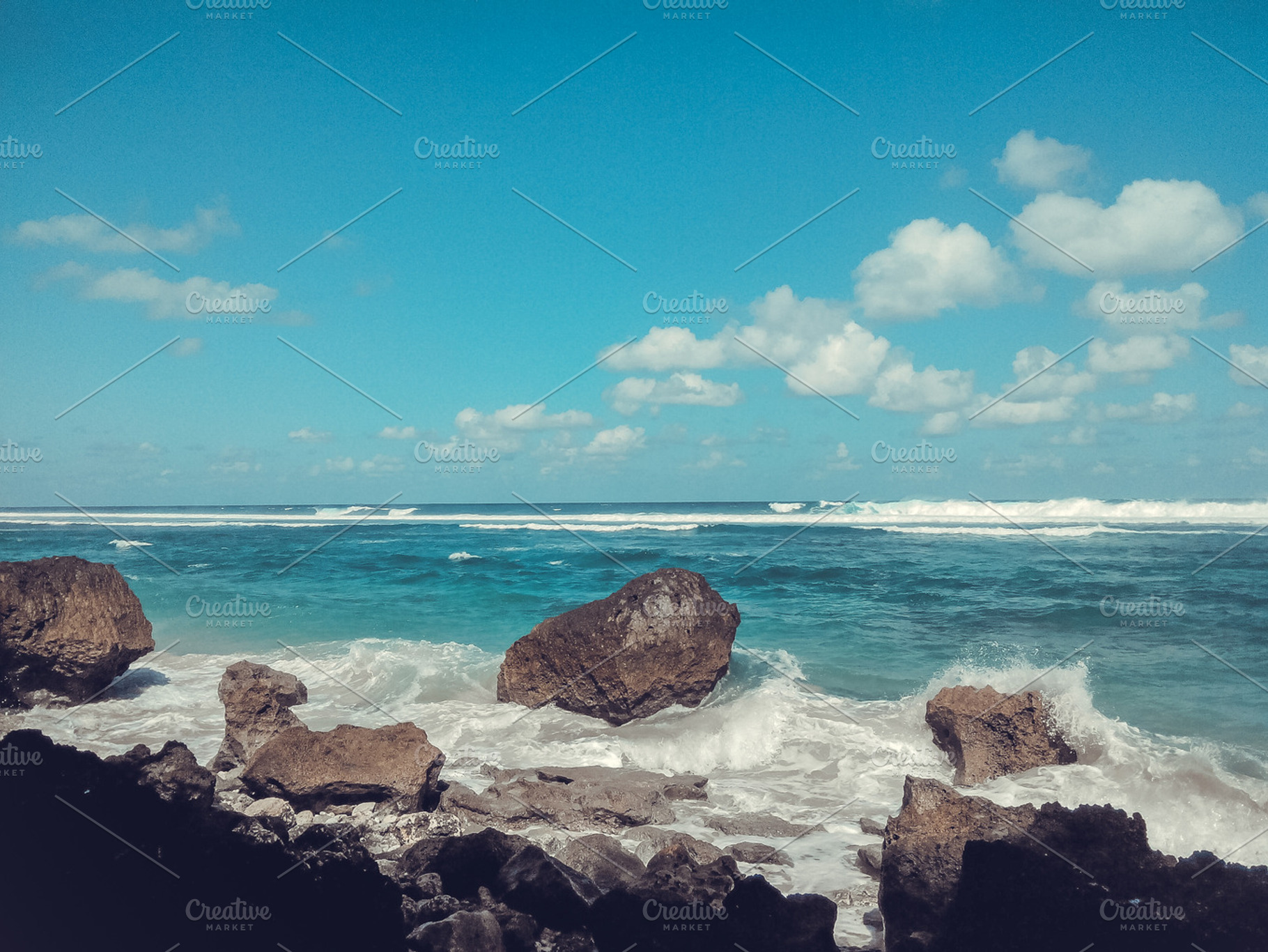 Stones in the ocean