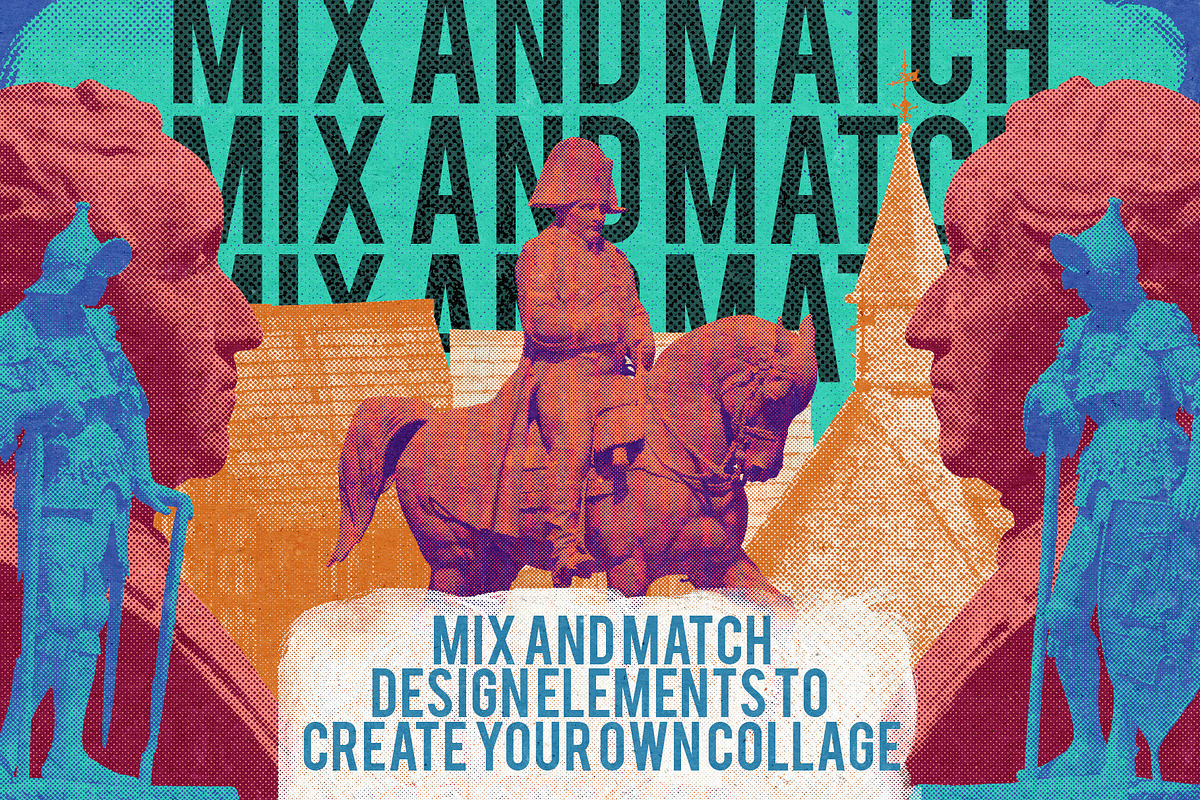 Aged Halftones - Collage Creator, an Object Graphic by Template Haven (Photo 7 of 12)