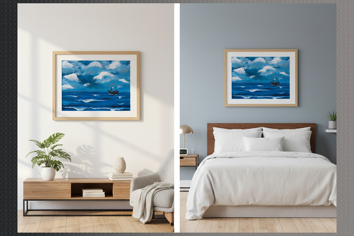 Atmospheric Seascape Acrylic, a Decorative Illustration by AMMi (Photo 4 of 4)