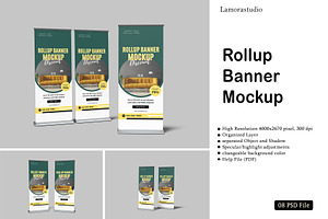 Rollup Banner Mockup, a Print Template by lamorastudio