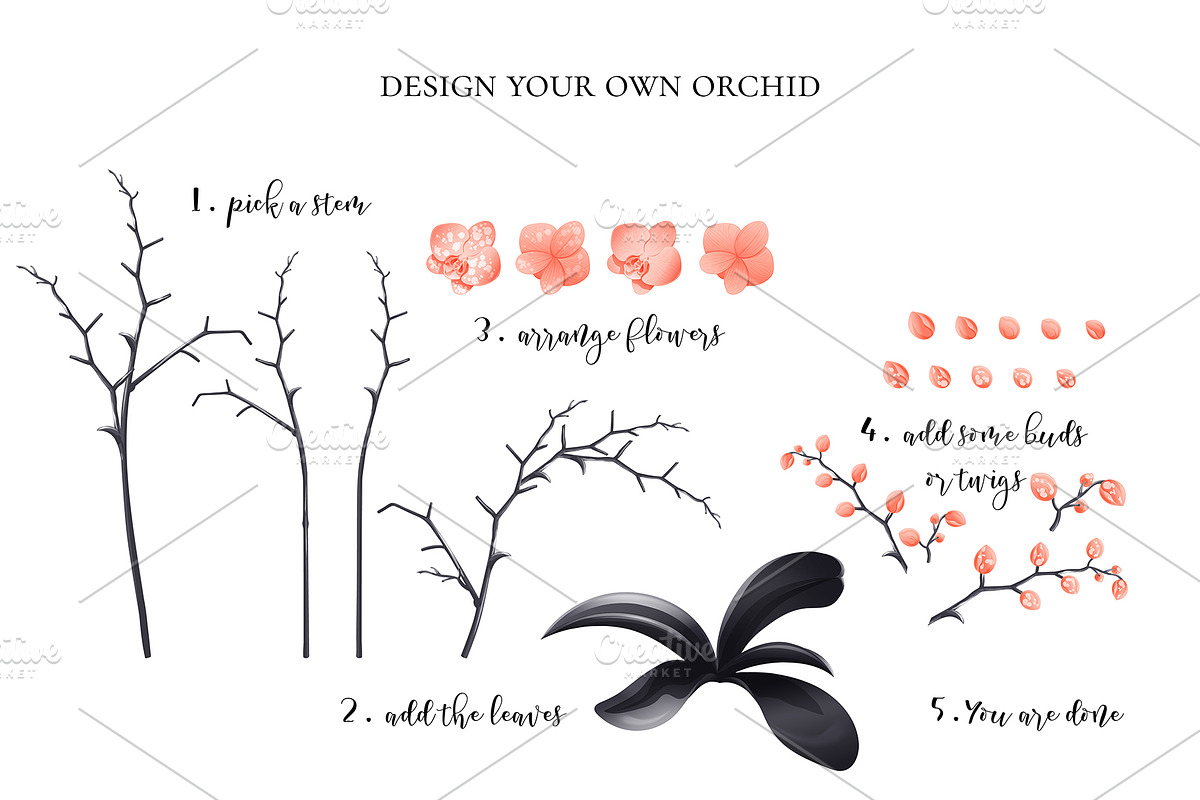 Orchid Clipart Design, a Graphic by NKTN graphics (Photo 3 of 5)