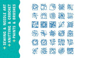 Craft Craze Line Art Icon Set