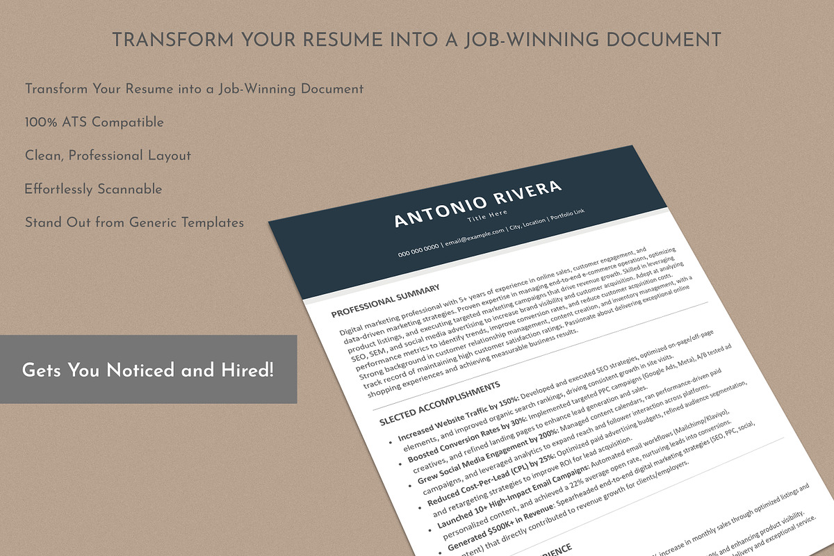 ATS CV / Resume, a Resume Template by Anjum Ilyas (Photo 7 of 8)
