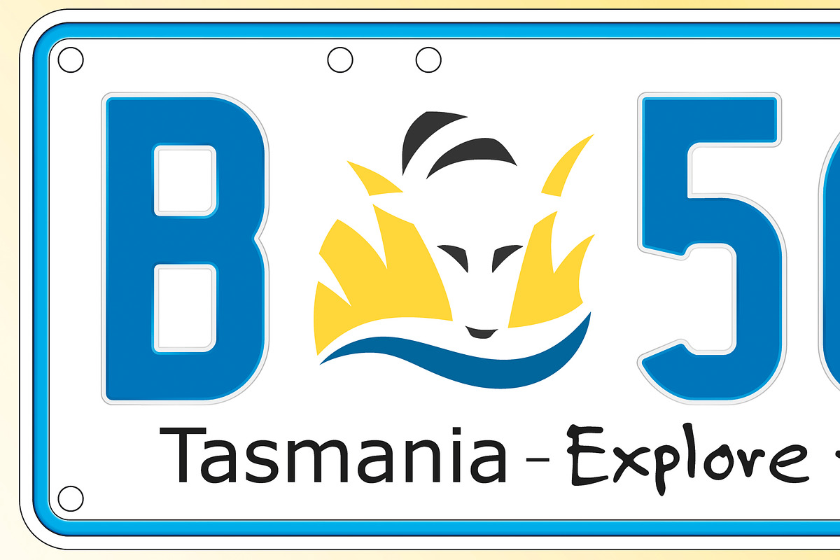 Tasmania (Aus) car license plate, a Transportation Illustration by frizio (Photo 3 of 3)