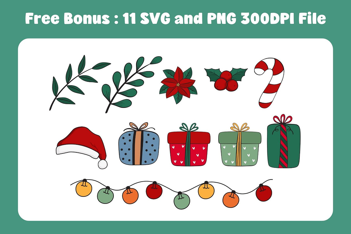 Fox Santa Color Font, a Symbol Font by Fox7 By Rattana (Photo 8 of 9)