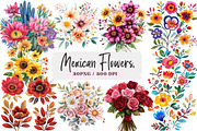 Mexican Flowers,, an Illustration by DreamArtGraphic (Thumbnail 1 of 4)