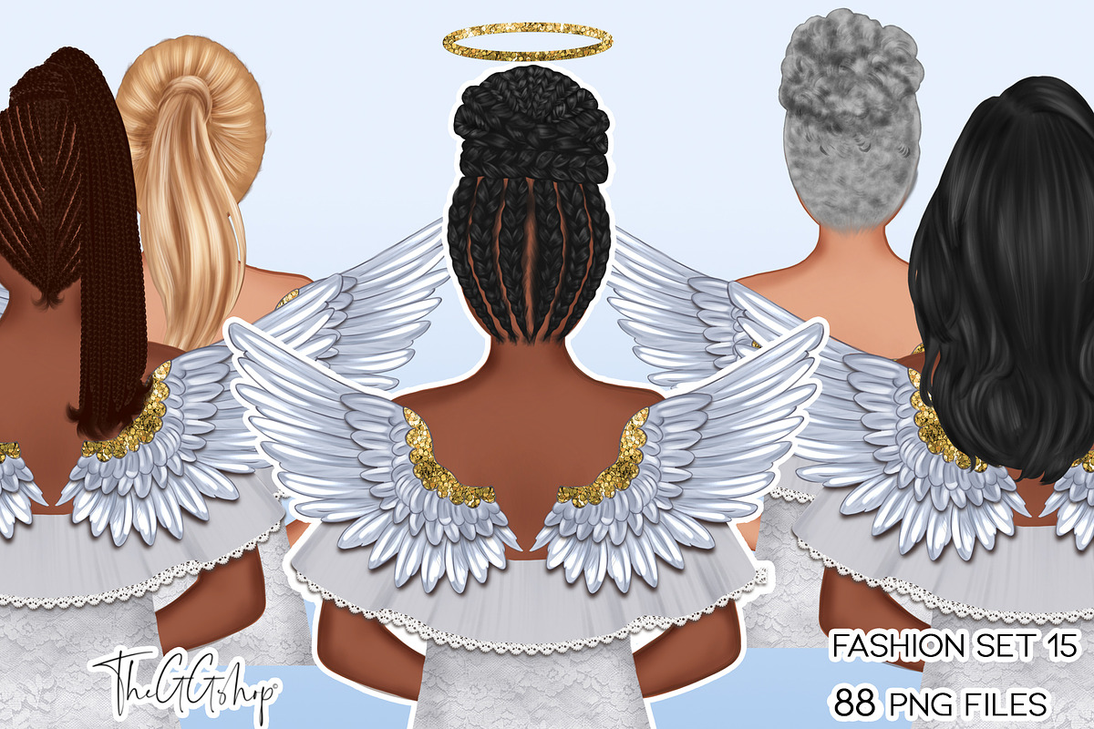 Angel Girl Memorial Cliparts, an Illustration by The GG Shop (Photo 1 of 8)