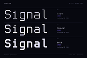 Signal Mono - Futuristic Monospace, a Serif Font by HipFonts (Thumbnail 2 of 14)