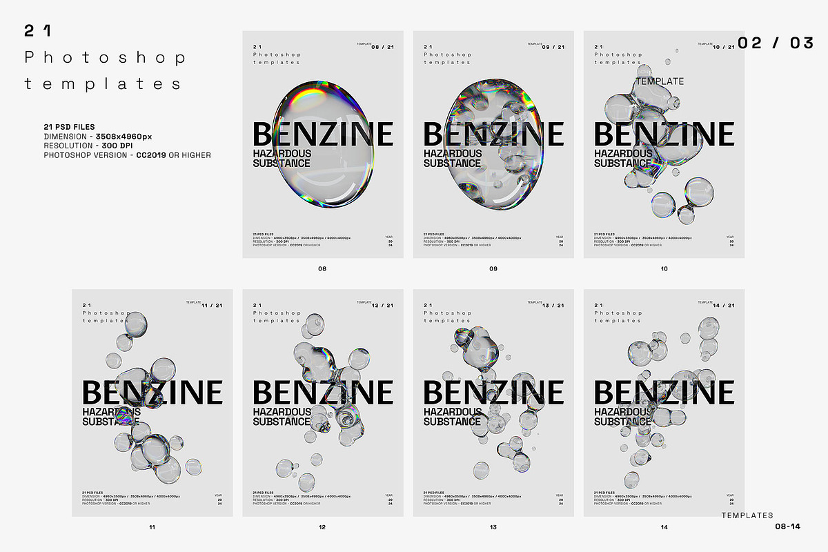 BENZINE - Liquid Photoshop Templates, a Design Template by Inartflow (Photo 5 of 21)