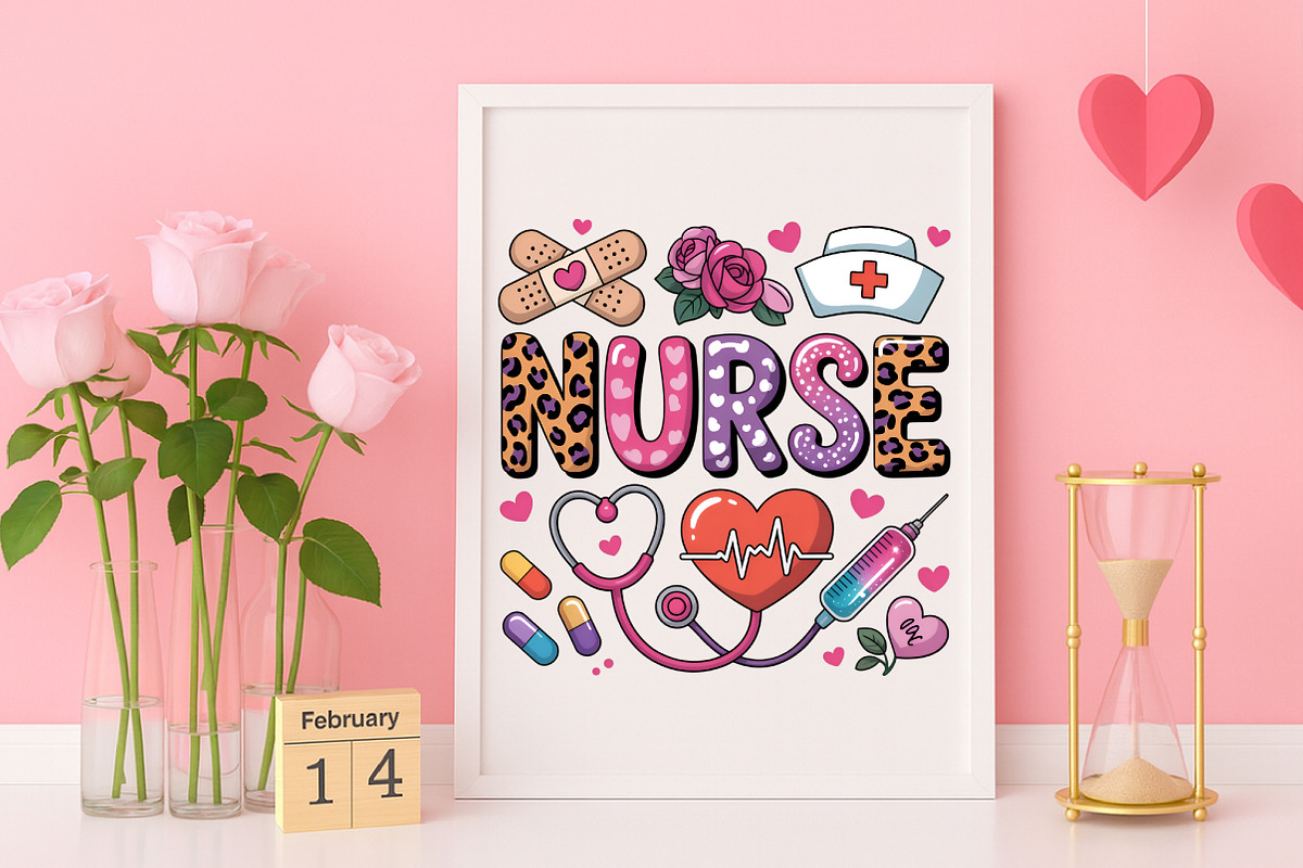 Western Valentines Day Nurse Png, an Illustration by Canvas Craft (Photo 4 of 6)