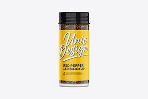 Red Pepper Jar Mockup, a Product Mockup by UnicDesign