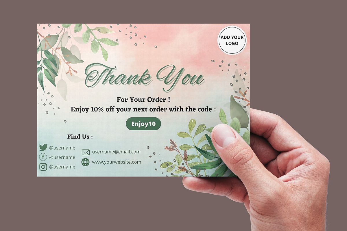 Thankyou Card Template, a Card Template by DesignTreasureID (Photo 4 of 5)