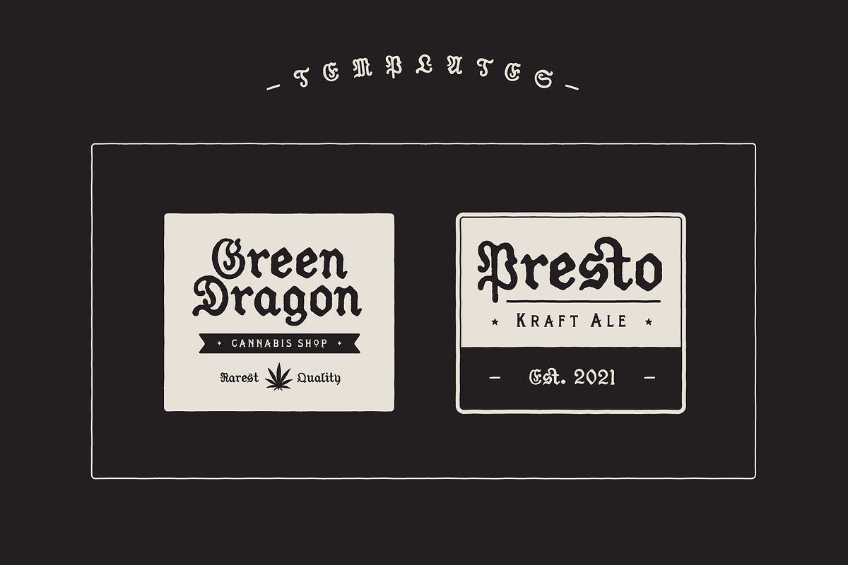 Vanity - Fraktur Blackletter, a Blackletter Font by OPENCITYDESIGNCO (Photo 5 of 7)
