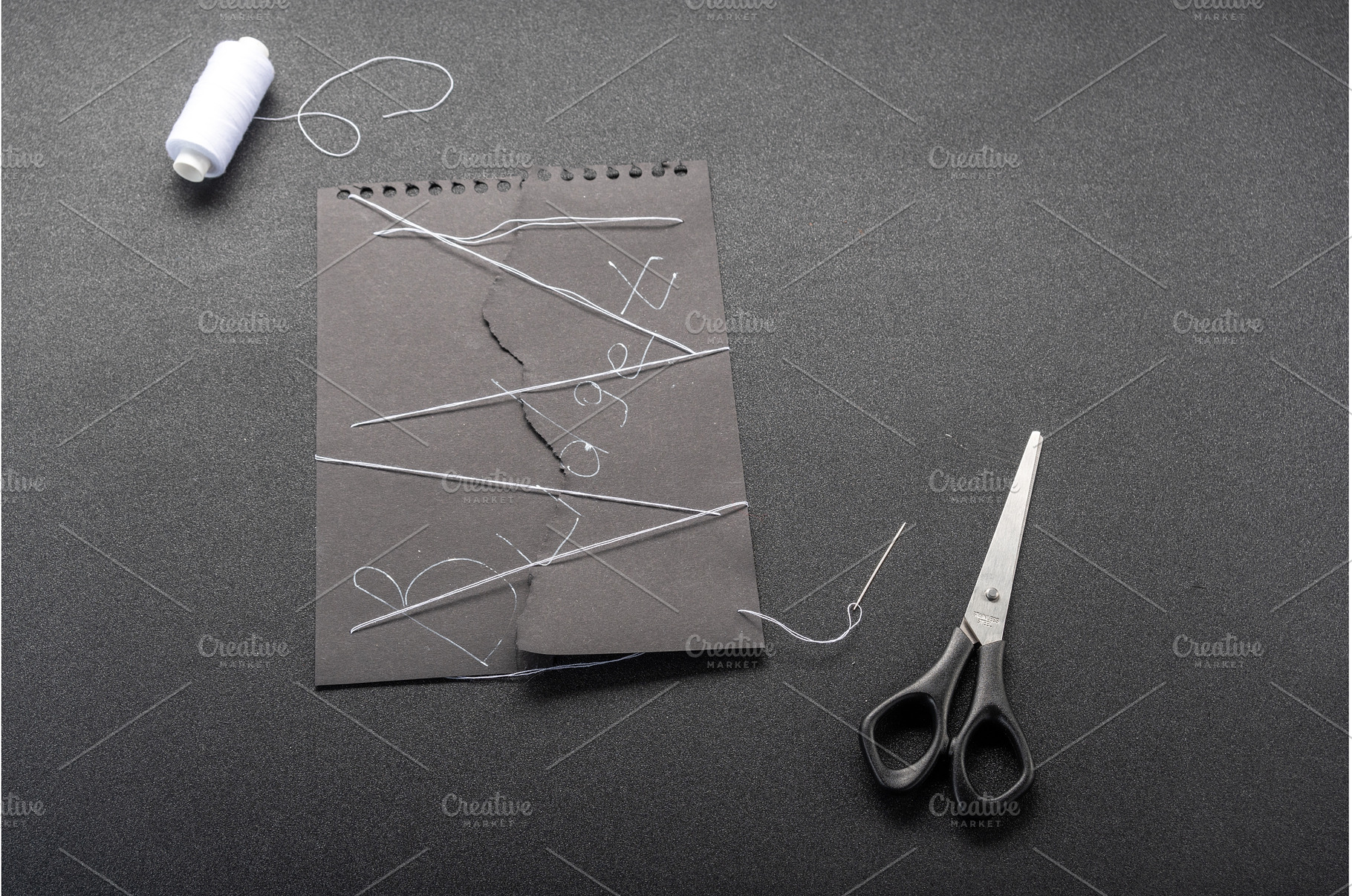 Broken budget concept. Torn black, a Background Photo by Stockphoto by vzwer