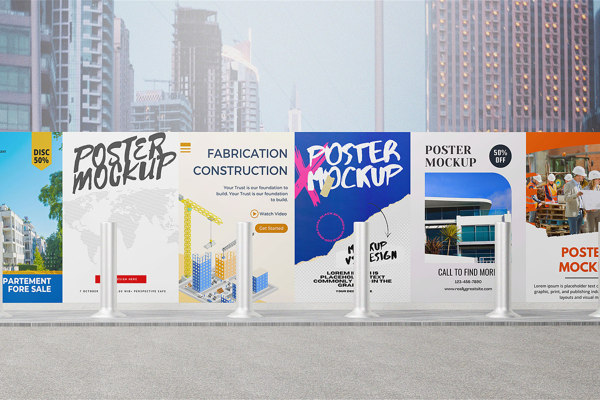 Street Poster Mockup, a Print Template by 2M GRAPHICS DESIGN (Photo 1 of 3)