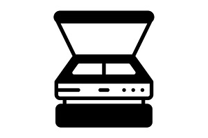 Scanners device solid icon, a Solid Icon by Creative priyanka