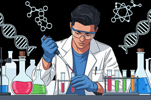 Scientist Conducting an Experiment, a Health & Medical Photo by angellodeco