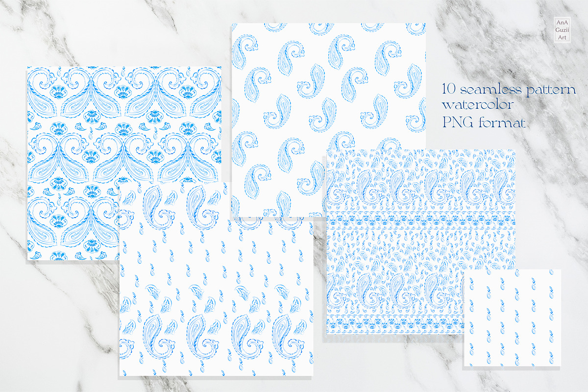 Paisley seamless pattern, a Pattern Graphic by AnaGuziiArt (Photo 5 of 6)