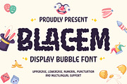 Blacem - Display Bubble Font, a Handwritten Font by trabaskriya (Thumbnail 1 of 9)