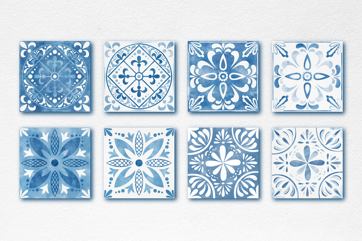 Watercolor Azulejos Collection, a Decorative Illustration by Decor Lines (Photo 4 of 13)