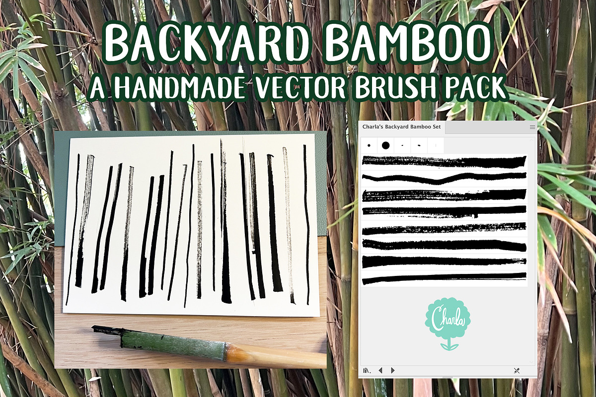 Backyard Bamboo Vector Brushes, a Brush Add-On by Charla Makes (Photo 1 of 2)