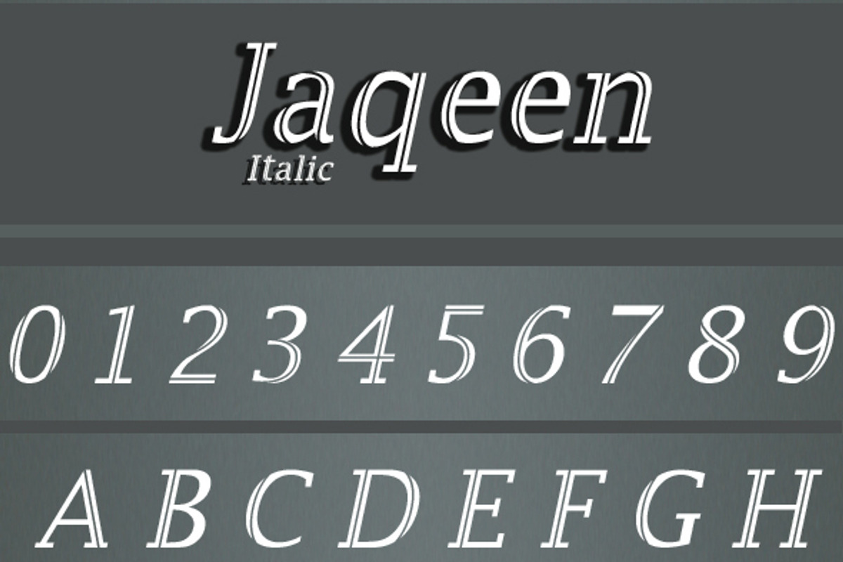 Jaqeen Regular & Italic preview 2
