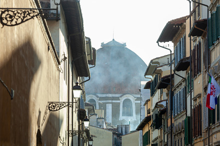 Partial view of Brunelleschi's Dome in Florence. Unusual view in, an Architecture Photo by Antonio Gravante Market