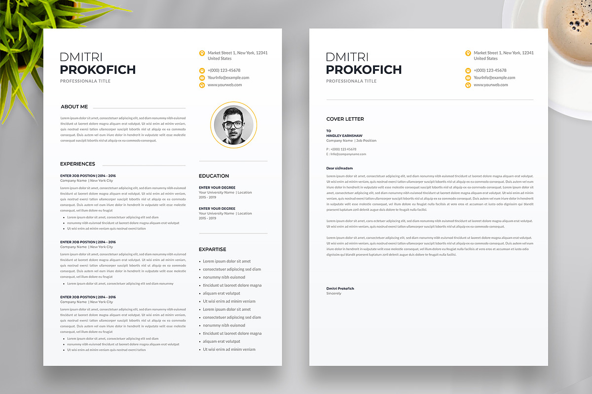 Resume Template / CV, a Resume Template by Aspect_Studio (Photo 2 of 4)