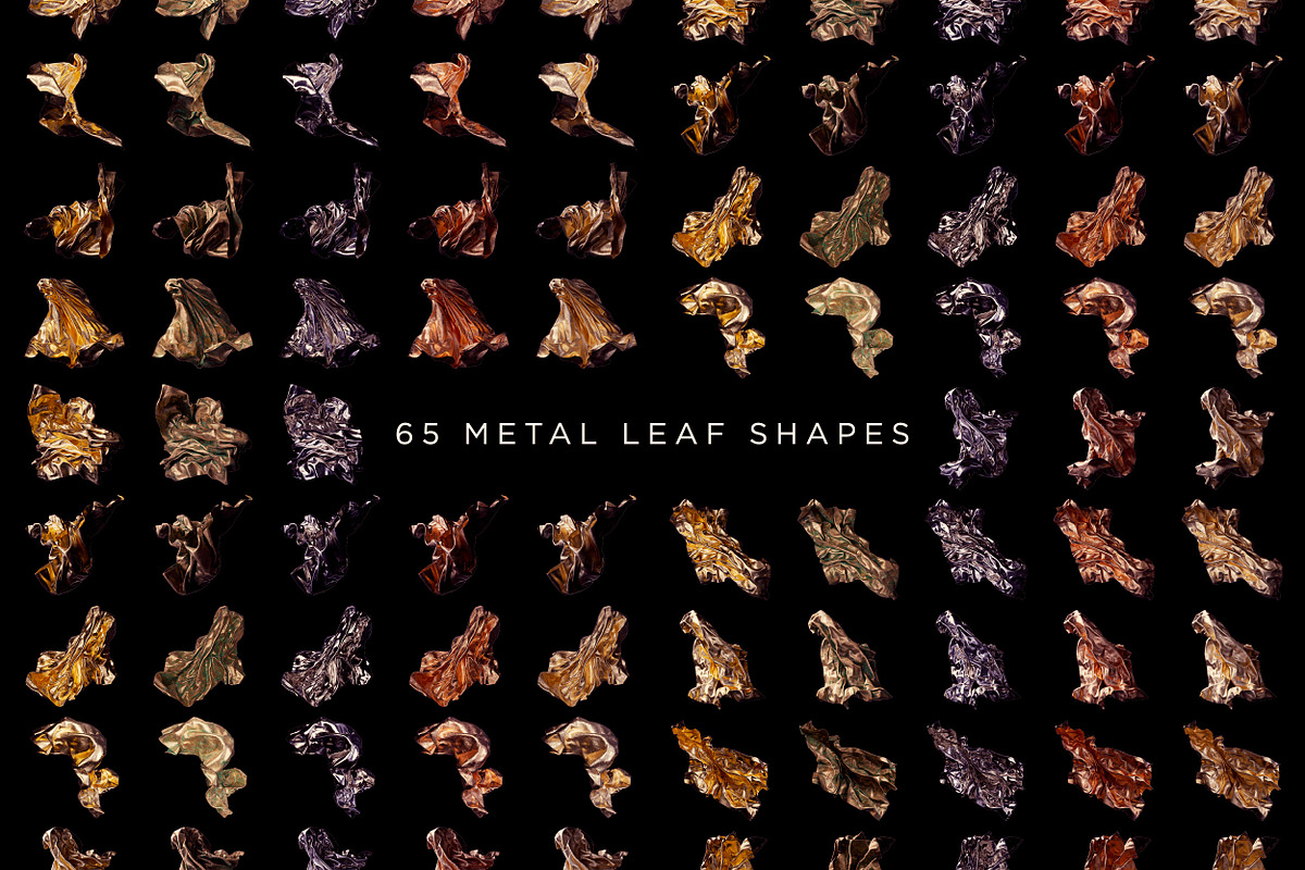 Leaf: 65 Metal Leaf Shapes, an Object Graphic by RuleByArt (Photo 19 of 19)