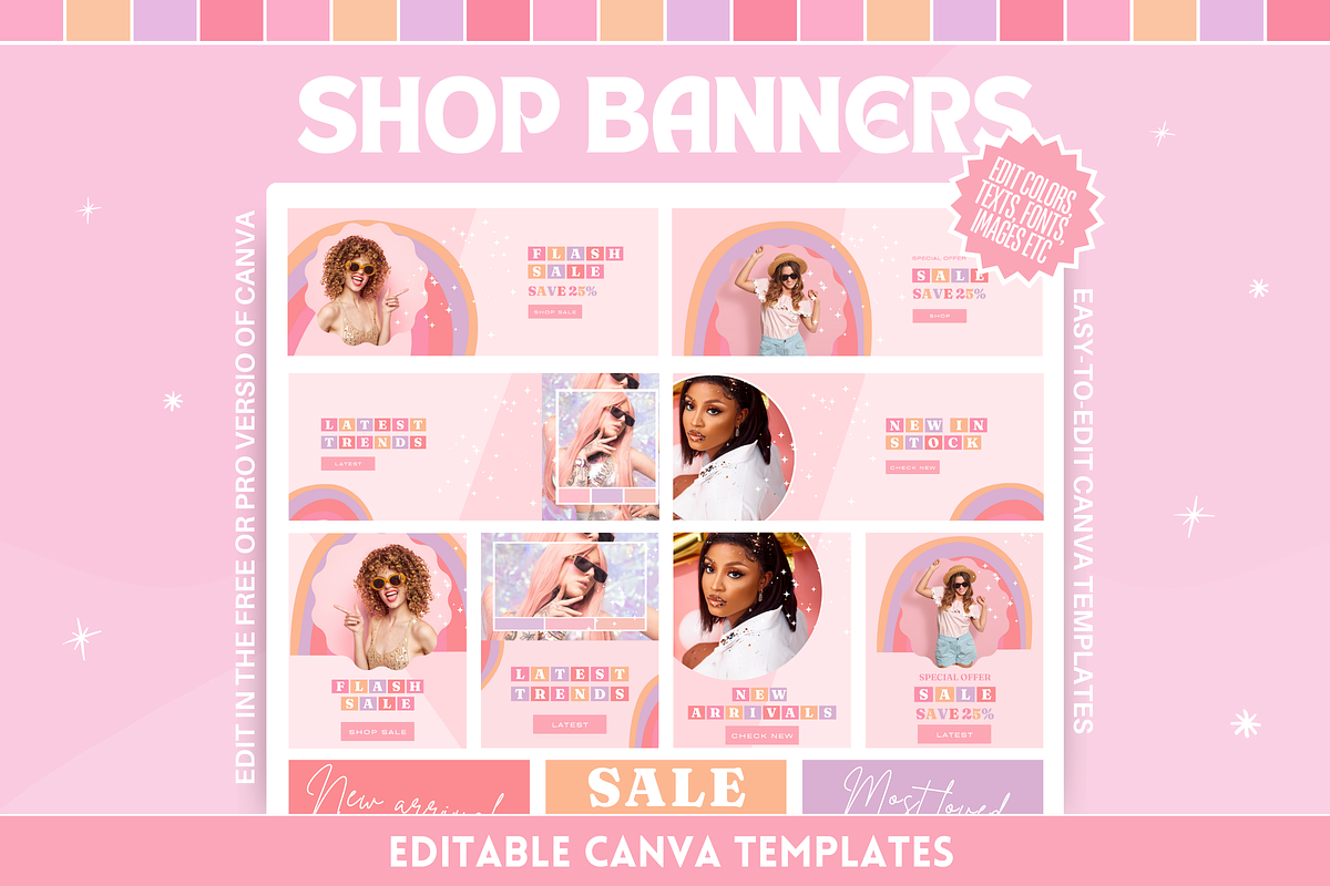 Shop Banner Templates - Pastel, a Shopify Template by SunshineStudioBoutique (Photo 1 of 9)