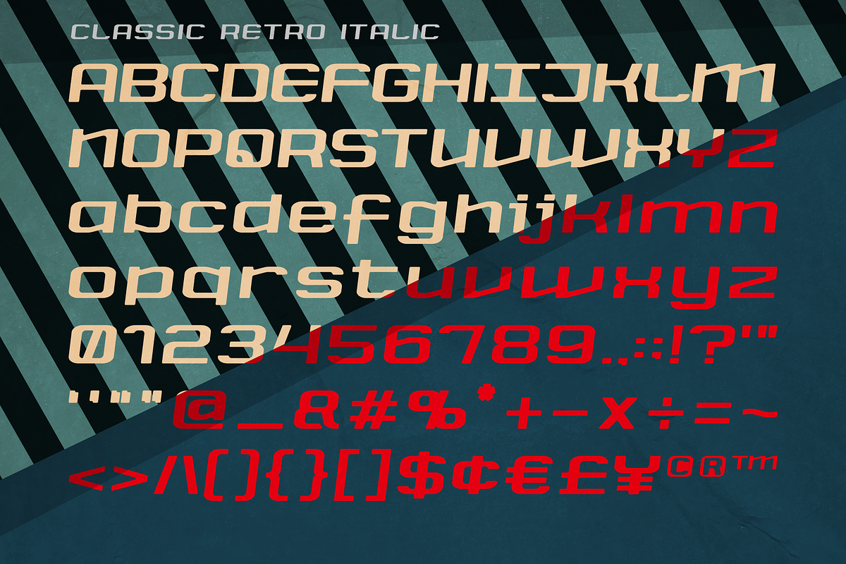 CLASSIC RETRO Typeface preview 3