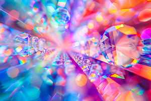Kaleidoscope Crystal Explosion, an Abstract Photo by Ocean Digital Art