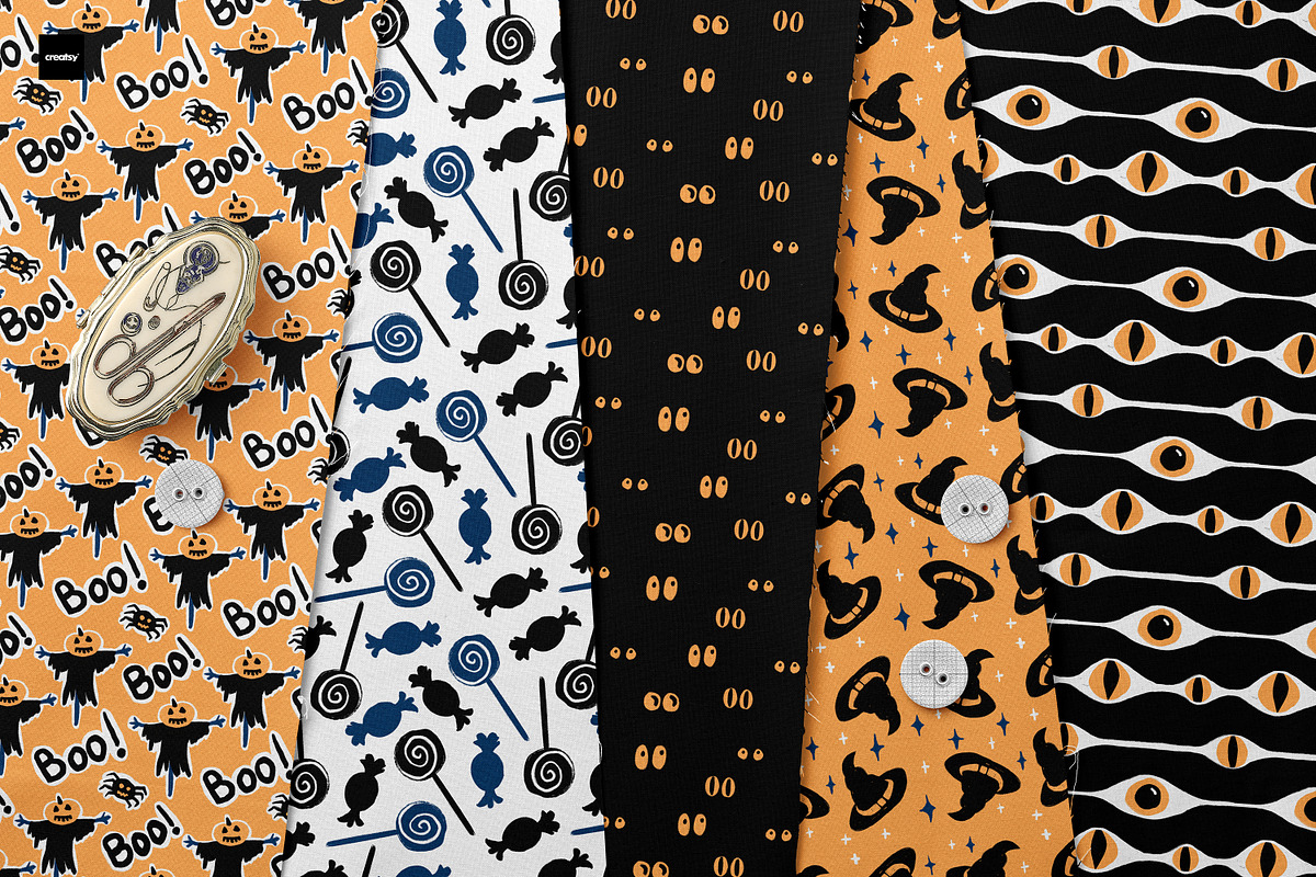 Cute Kawaii Halloween Patterns, a Pattern Graphic by Lagmar Design (Photo 5 of 6)