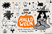Odd Little Halloween doodle monsters, an Object Graphic by kostolom3ooo (Thumbnail 1 of 6)