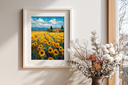 Summer Sunflower Field Illustration, a Decorative Illustration by Housui Patterns (Thumbnail 5 of 12)