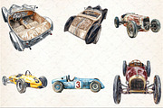 Vintage Old Race Car Clipart, a Seasonal Illustration by Rose Art (Thumbnail 2 of 4)